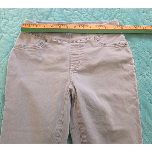 New Direction Weekend Light Grey Slim Leg Pull On Pants Woman's Size 2P - Picture 3 of 6